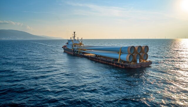 Schiffstransport von Windturbinenblättern – UBHH Logistik für die Windenergiebranche